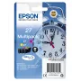 Epson Žadintuvas, daugiapaketis, 3 spalvų, 27 DURABrite Ultra rašalas, žydra, purpurinė, geltona, pigmentinis rašalas, 3,6 ml, 1 vnt., 300 lapų, kelių vienetų pakuotė