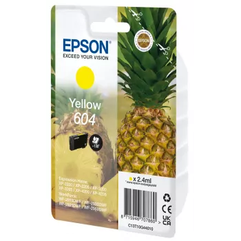 Epson 604 rašalo kasetė 1 vnt. Originali standartinės išeigos geltona