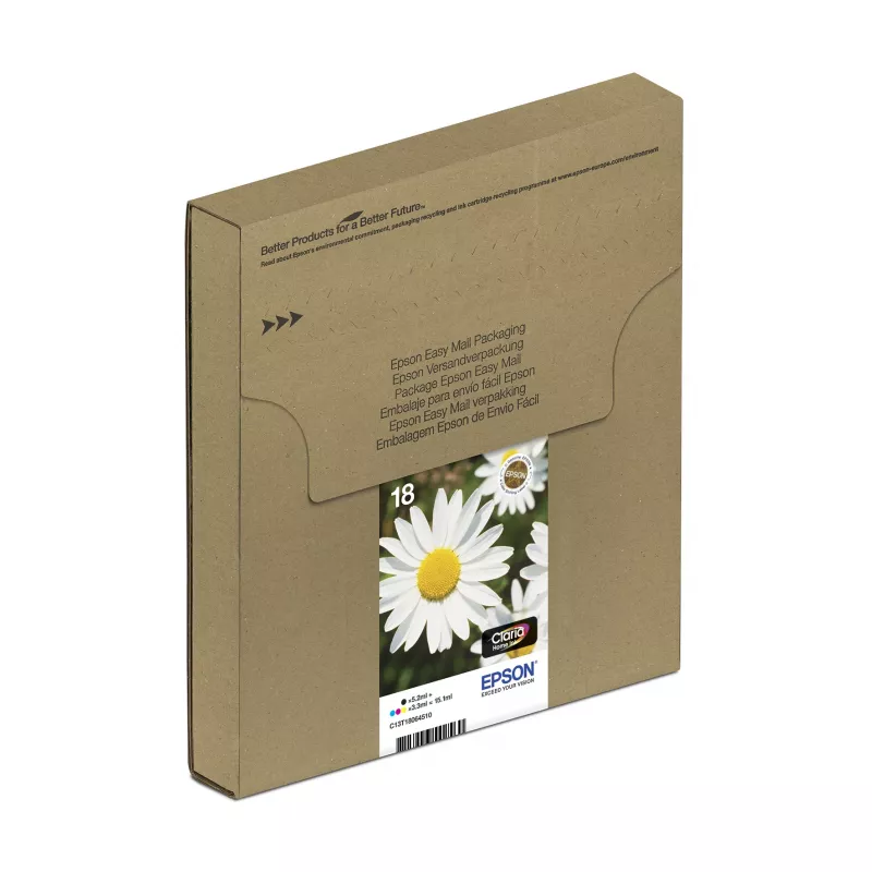 Kasetė Epson T1806 Easy Mail pakuotėje Juoda Geltona Žydra Purpurinė
