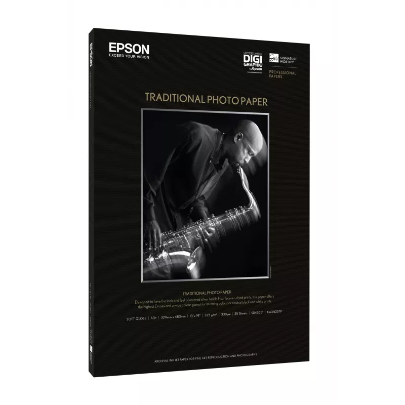 Epson Traditional Photo Paper, DIN A2, 330g/m², 25 lapai