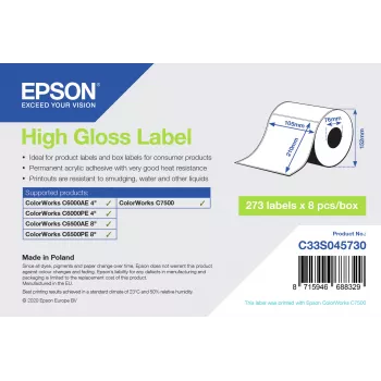 Epson C33S045730 spausdintuvo etiketė Balta Lipnus spausdintuvo etiketė