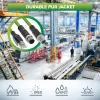 InLine pramoninis tinklo kabelis, M12 4 kontaktų D koduotas kištukas į RJ45, PUR 5 m
