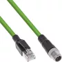 “InLine” pramoninis tinklo kabelis, M12 8 kontaktų X koduotas į RJ45 kištuką, Cat.6A PUR 20 m