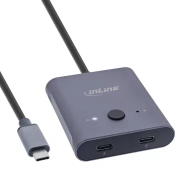 InLine USB-C jungiklis, dvikryptis jungiklis, 10 Gb/s, 100 W