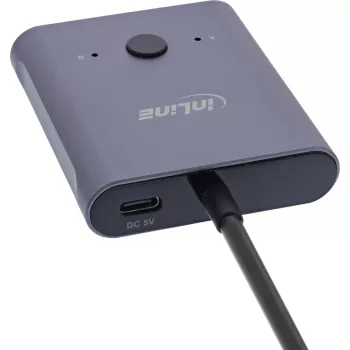 InLine USB-C jungiklis, dvikryptis jungiklis, 10 Gb/s, 100 W