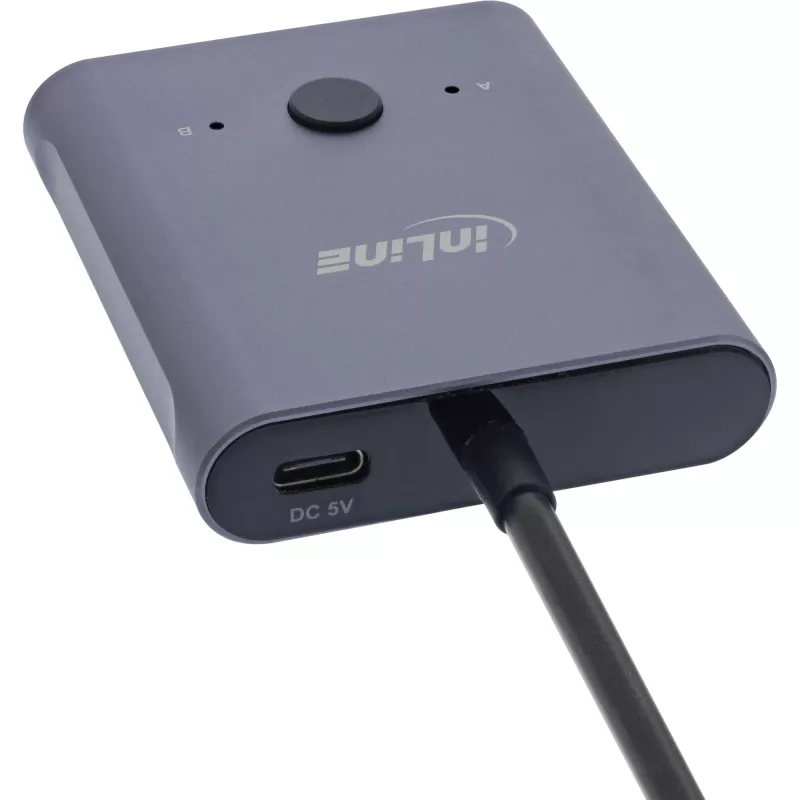InLine USB-C jungiklis, dvikryptis jungiklis, 10 Gb/s, 100 W