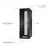 APC NetShelter SX serverių stovas Gen 2, 48U, 2258A x 750P x 1200G mm, su šonais, juodas