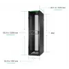 APC NetShelter SX Serverių stovas Gen 2, 48U, 2258A x 600P x 1070G mm, su šonais, juoda