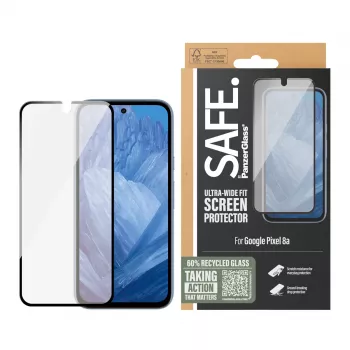 PanzerGlass SAFE. by ® Apsauginis ekrano stiklas Google Pixel 8a | Ultra-Wide Fit