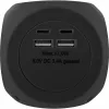 InLine Charging Cube InLine 16499B 3x įžeminimo kontaktas 2x USB-C 2x USB-A juoda 2m