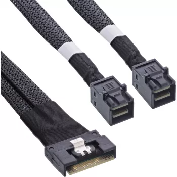 InLine plonas SAS kabelis, SFF-8654 8i į 2x SFF-8643, 1 m