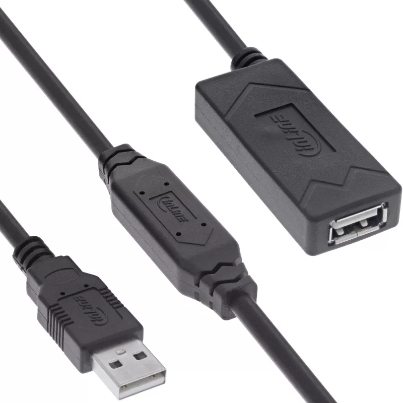 InLine USB 2.0 aktyvus ilgintuvas USB-A kištukas/lizdas 20m 0,48 Gbit/s
