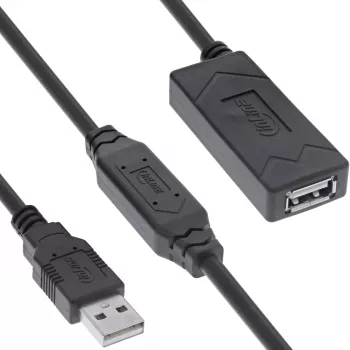 InLine USB 2.0 aktyvus ilgintuvas USB-A kištukas/lizdas 15 m 0,48 Gbit/s