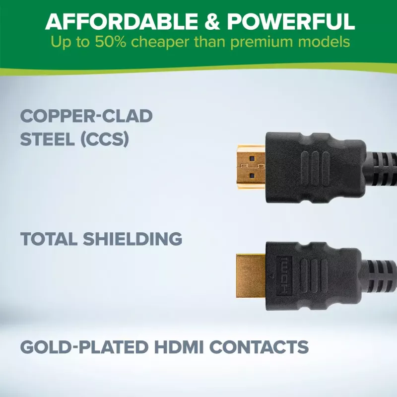 InLine HDMI laidas, HDMI High Speed su Ethernet, kištukas / kištukas, juodas, 3 m