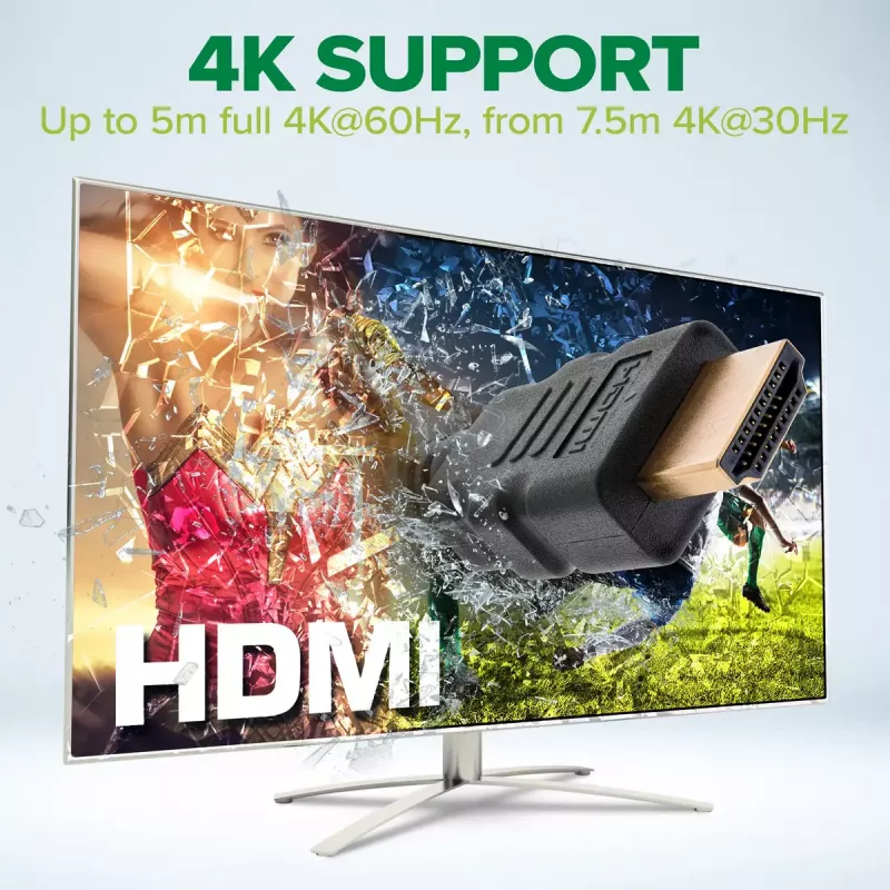InLine HDMI laidas, HDMI High Speed su Ethernet, kištukas / kištukas, juodas, 3 m