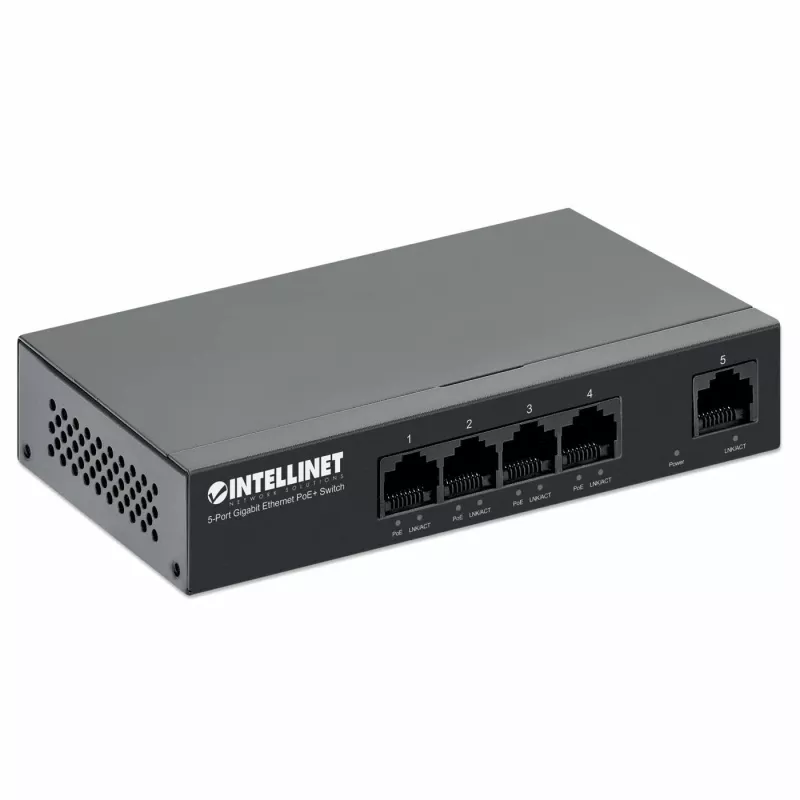 Intellinet 561792 tinklo komutatorius Gigabit Ethernet (10/100/1000) Maitinimas per Ethernet (PoE) Juoda