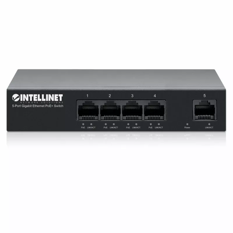 Intellinet 561792 tinklo komutatorius Gigabit Ethernet (10/100/1000) Maitinimas per Ethernet (PoE) Juoda