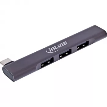 InLine plonas USB-C šakotuvas, 4 prievadų, USB 3.0 + 3x USB 2.0, plonas dizainas