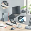 Leitz Ergo reguliuojamas kelių kampų nešiojamojo kompiuterio stovas, 80% perdirbto plastiko