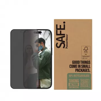 PanzerGlass SAFE. by ® privatumo ekrano apsauga „iPhone 16 | 15 | Ultra-Wide Fit | BULK“