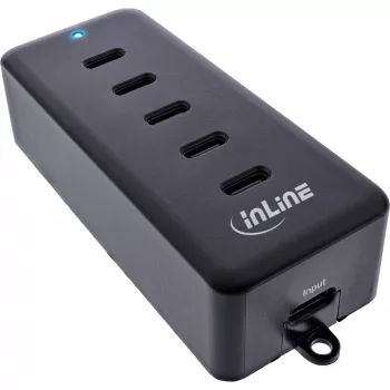 InLine USB-C ilgintuvas 5 prievadų 100 W vidinis įkroviklis universalus suderinamumas