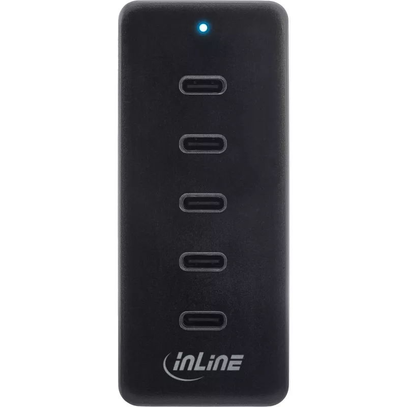 InLine USB-C ilgintuvas 5 prievadų 100 W vidinis įkroviklis universalus suderinamumas