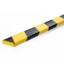 Durable S10 plastikinė plokščia juosta 1000 mm, juoda/geltona, 40 mm