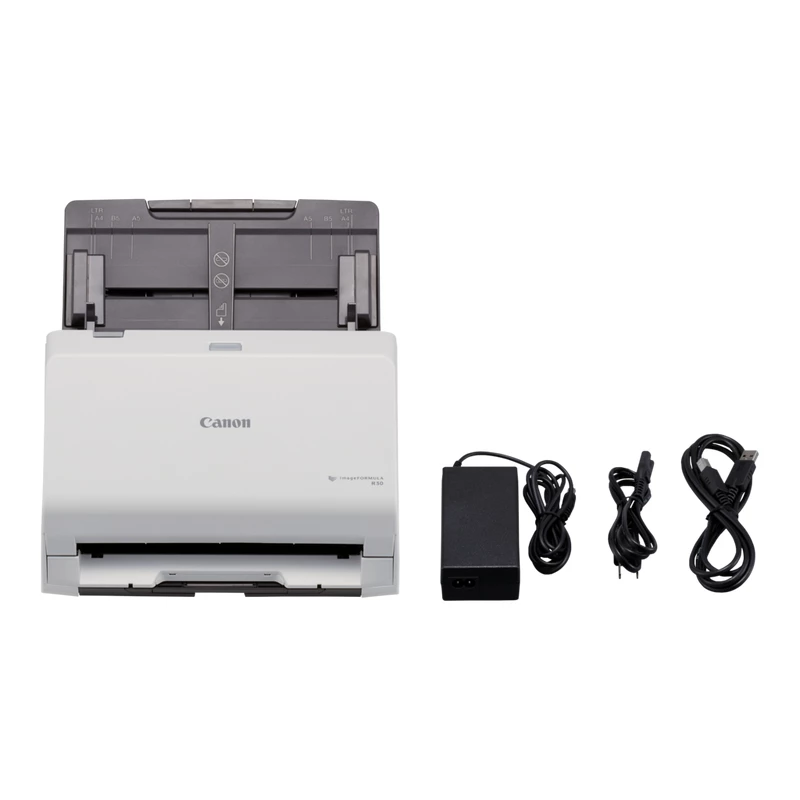 Canon imageFORMULA R30 belaidis stalinis dokumentų skaitytuvas, 216 x 356 mm, 600 x 600 DPI, ADF + lakštų padavimo skaitytuvas, baltas, CIS, RGB LED
