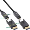 InLine HDMI AOC laidas, itin didelės spartos HDMI, 8K4K, nuimamas kištukas, 25m