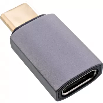 InLine USB4 adapteris, USB-C kištukas/lizdas, aliuminis, pilkas