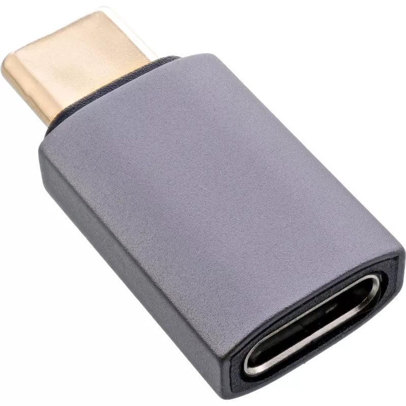 InLine USB4 adapteris, USB-C kištukas/lizdas, aliuminis, pilkas