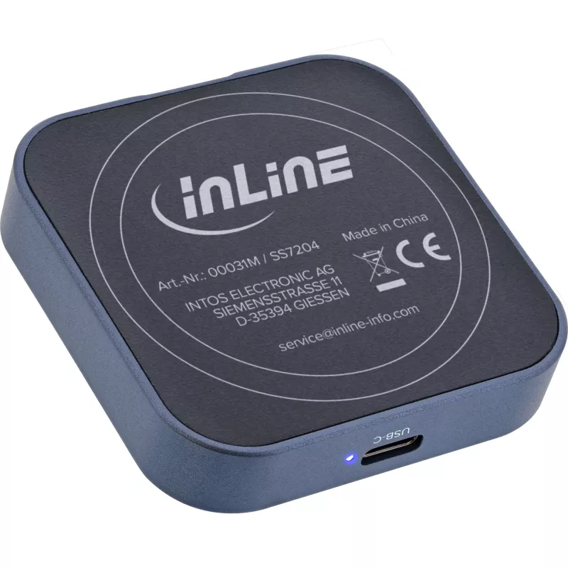 InLine Clip Case - Magnetinis USB-C korpusas SATA III ir NVMe M.2 SSD diskams