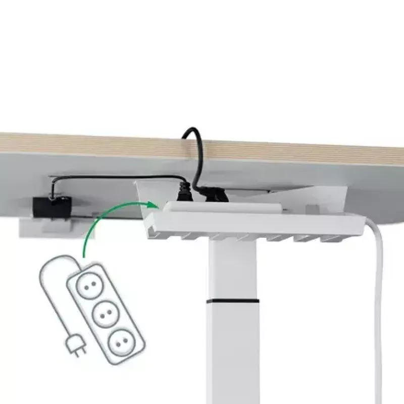 Kompiuterio stalo viršus Leitz 65340001 kvadratinis aliuminis tamsiai pilkas 600x800x650mm