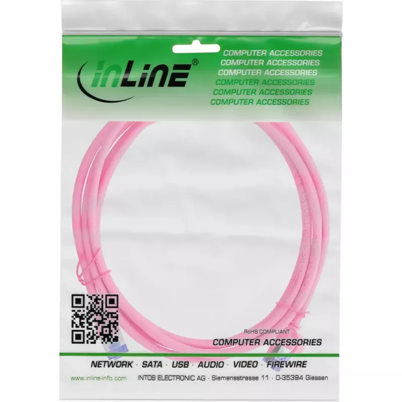 InLine 74905M tinklo kabelis, purpurinis, 5 m, Cat6a S/FTP (S-STP)