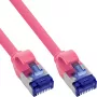 InLine 74900M tinklo kabelis, rausvai raudona, 10 m, Cat6a, S/FTP (S-STP)