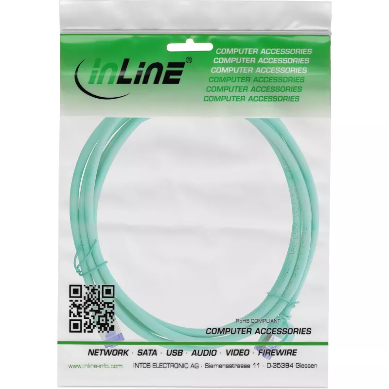 InLine 74955G tinklo kabelis žalias 0,5 m Cat6a S/FTP (S-STP)