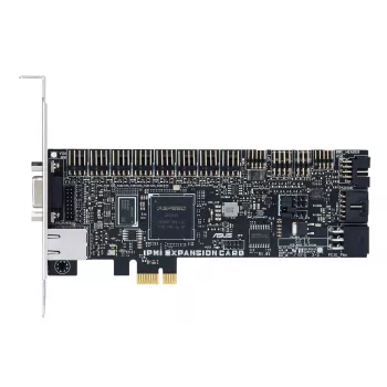 Išplėtimo plokštė ASUS IPMI EXPANSION CARD‑SI PCIe su RJ‑45 ir VGA, juoda/sidabrinė