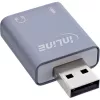 Garso adapteris InLine 33051E USB Type-A Pilka 42mm x 30mm x 12mm