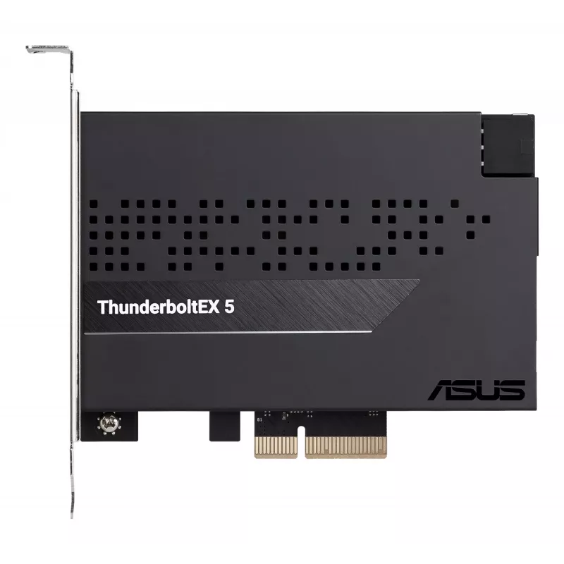 Sąsajos plokštė ASUS ThunderboltEX 5 — PCIe 4.0, Intel JHL9580, Mini DisplayPort, USB 2.0, 120 Gbit/s