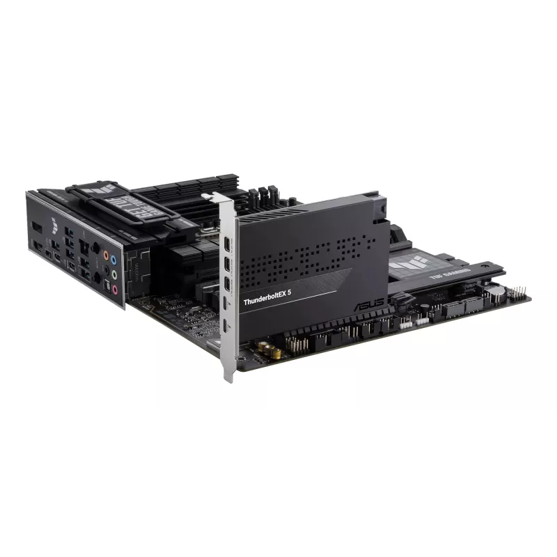 Sąsajos plokštė ASUS ThunderboltEX 5 — PCIe 4.0, Intel JHL9580, Mini DisplayPort, USB 2.0, 120 Gbit/s