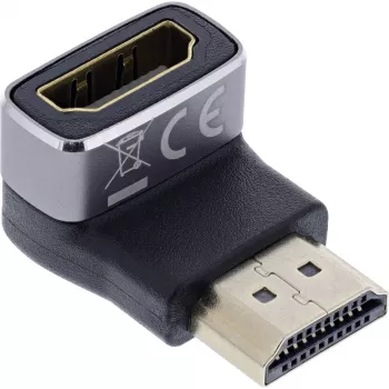 HDMI jungčių adapteris InLine 17991F HDMI A juoda pilka auksu dengti kontaktai
