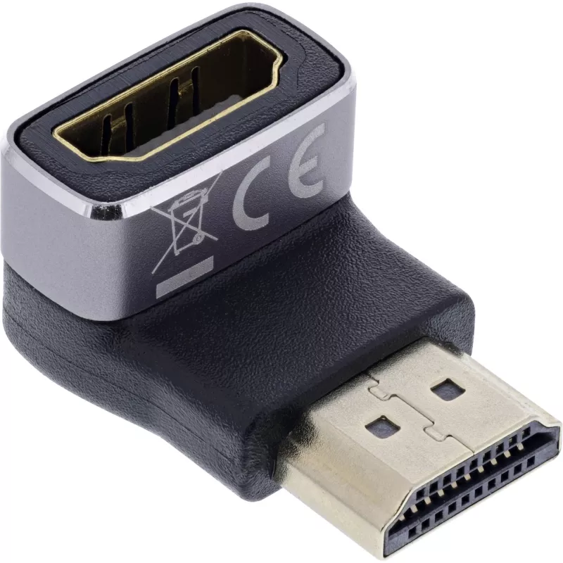 HDMI jungčių adapteris InLine 17991F HDMI A juoda pilka auksu dengti kontaktai