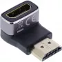 HDMI jungčių adapteris InLine 17991F HDMI A juoda pilka auksu dengti kontaktai