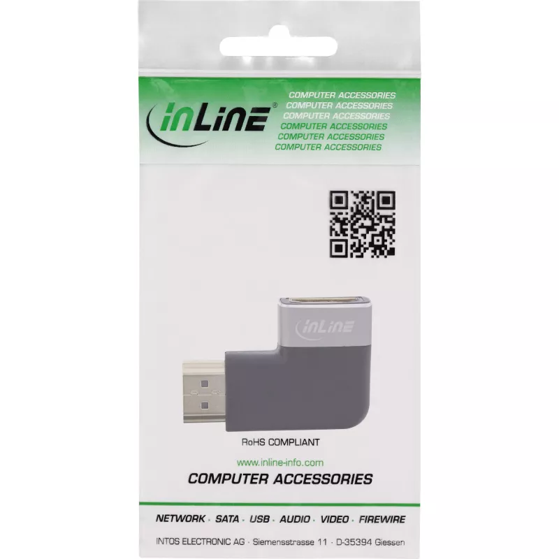 HDMI jungčių adapteris InLine 17991E juoda pilka auksuota
