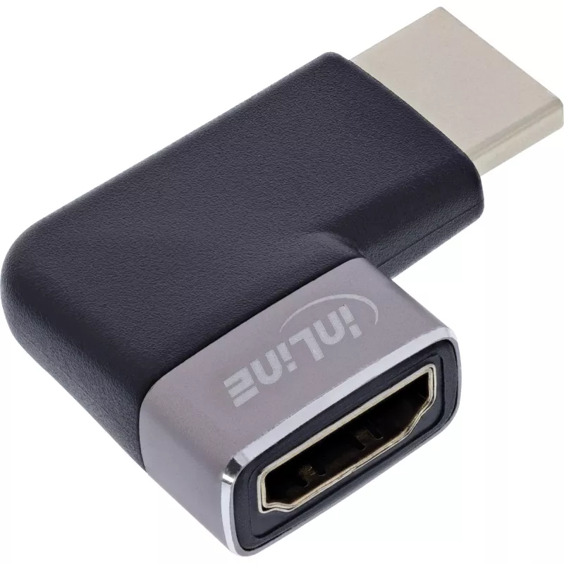 HDMI lyčių keitiklis InLine 17991D juoda pilka auksu dengti kontaktai