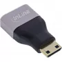 InLine 17991C jungčių adapteris HDMI A Mini HDMI C juoda, pilka