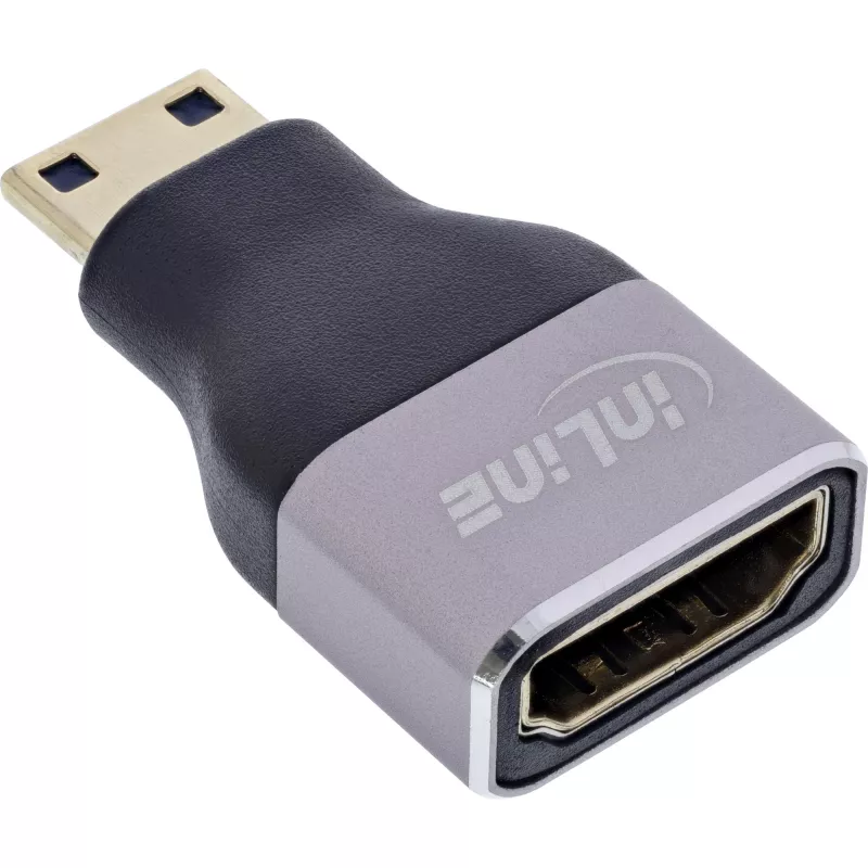 InLine 17991C jungčių adapteris HDMI A Mini HDMI C juoda, pilka