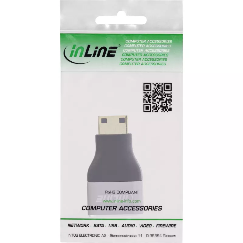 InLine 17991C jungčių adapteris HDMI A Mini HDMI C juoda, pilka