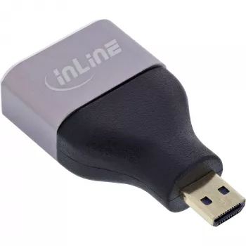 InLine 17991B HDMI A į Micro HDMI D laido jungčių adapteris juodai pilkas