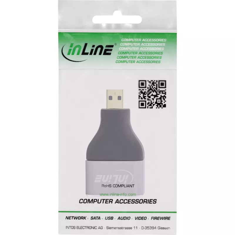 InLine 17991B HDMI A į Micro HDMI D laido jungčių adapteris juodai pilkas
